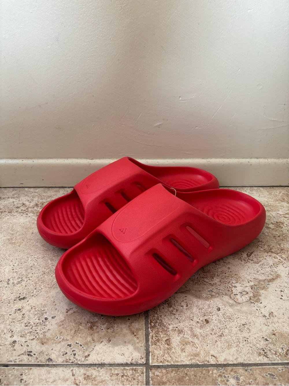Adidas Adifom IIInfinity size 16 Slides Red JI0399